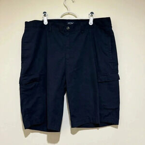 Men’s Vintage Fox Brand Navy Blue Cargo Baggy Y2K Style Shorts Size 36  Gorpcore
